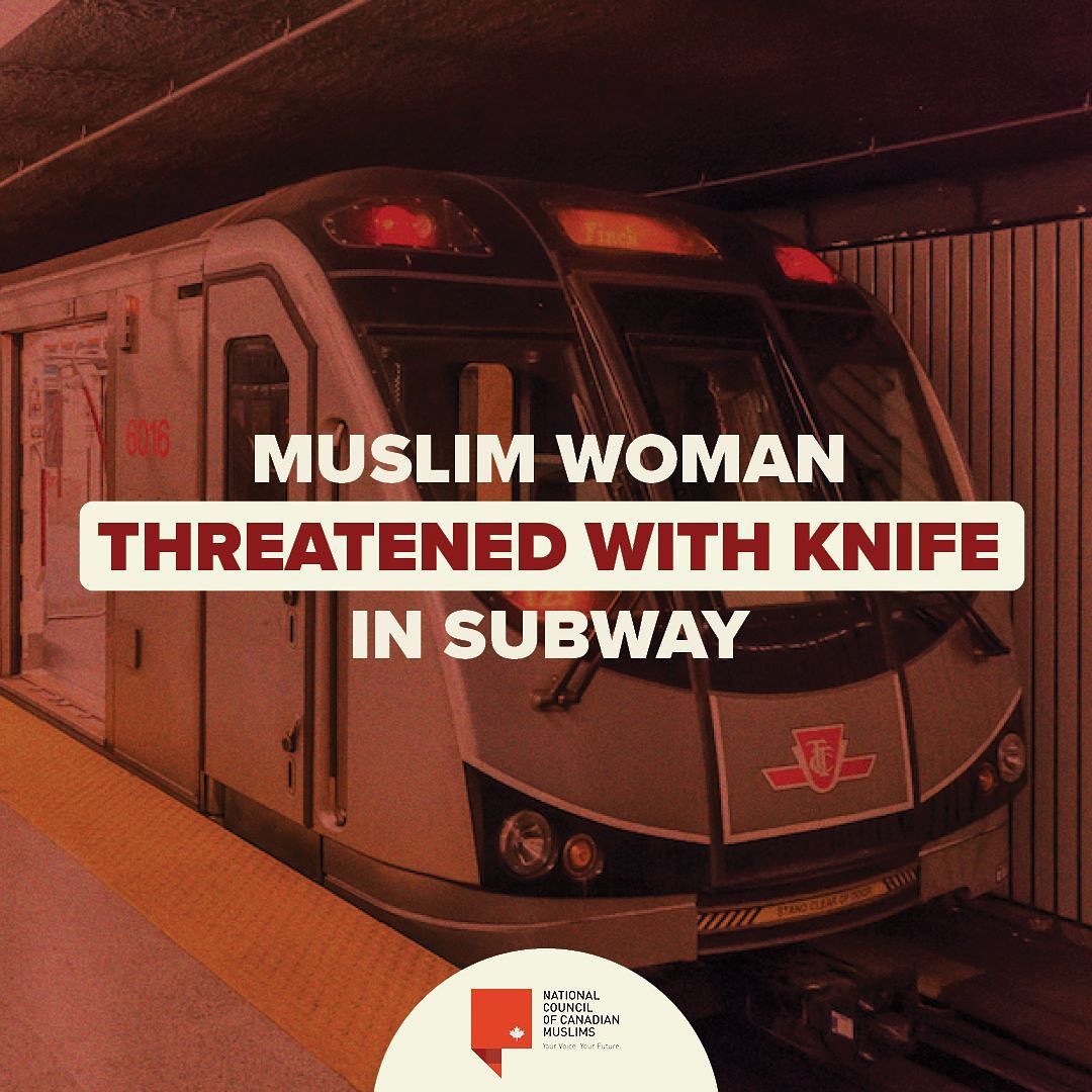 Muslim woman threatened with knife in Toronto subway