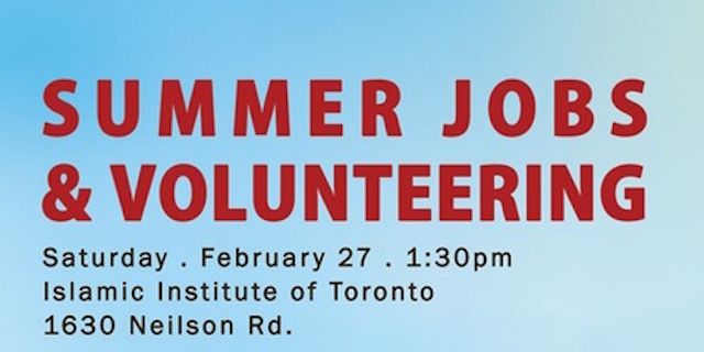Summer jobs & volunteering info session
