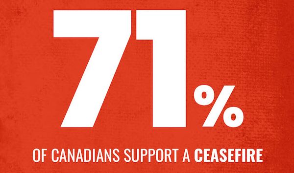 Majority of Canadians support a ceasefire