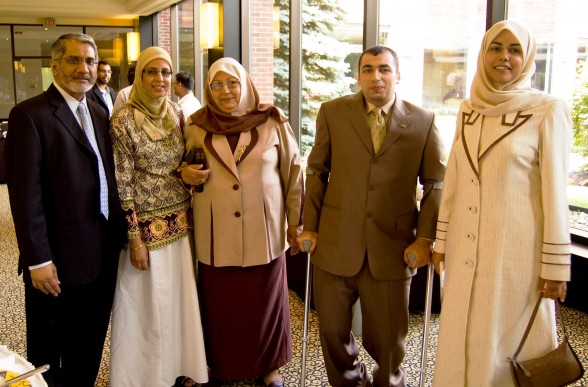 Muneeb & Fanieza Nasir with Dr. Hind Al-Abdaleh (R), of Wilfred Laurier University and her family